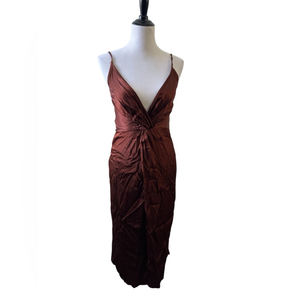 Forever 21 Brown Silk Dress